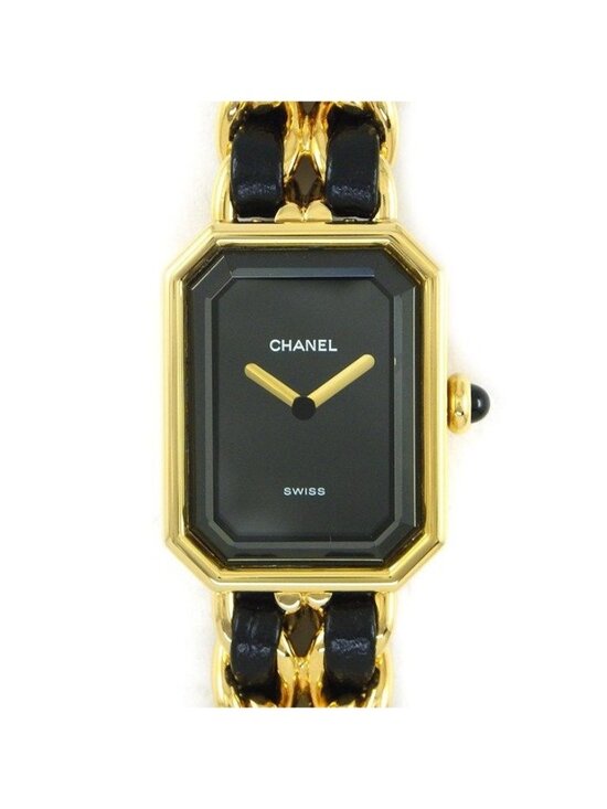 Chanel Accessories - Chanel Watch Premier M Octagonal Black Dial Chain Breath Leather